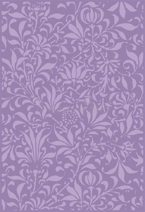 Vintage Purple Plant Scrapbook Background Stock Illustration Image