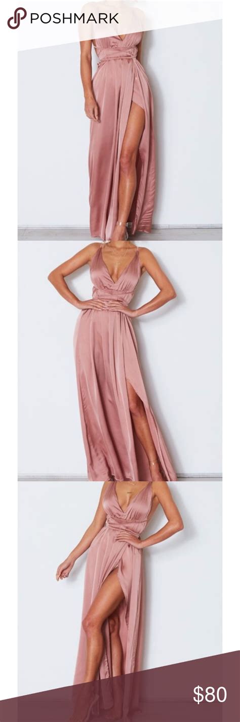 White Fox Akela Maxi Dress Dusty Pink Evening Dress Fashion Dress Dusty Maxi Dress