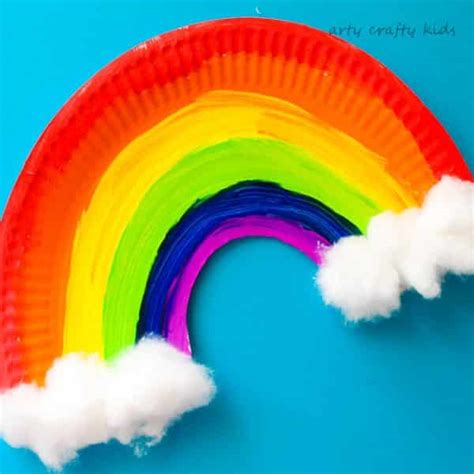Easy Paper Plate Rainbow Craft Arty Crafty Kids