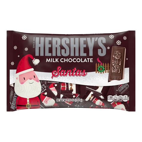 Hersheys Holiday Santas Milk Chocolate Candy Bars 1035 Oz