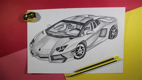 How To Draw Lamborghini Aventador Step By Step For Beginners Draw A