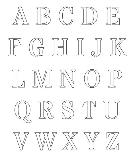 Printable Stencils Alphabet Customize And Print