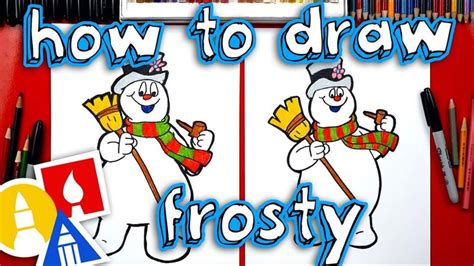 How To Draw Frosty The Snowman Art For Kids Hub Frosty The Snowmen