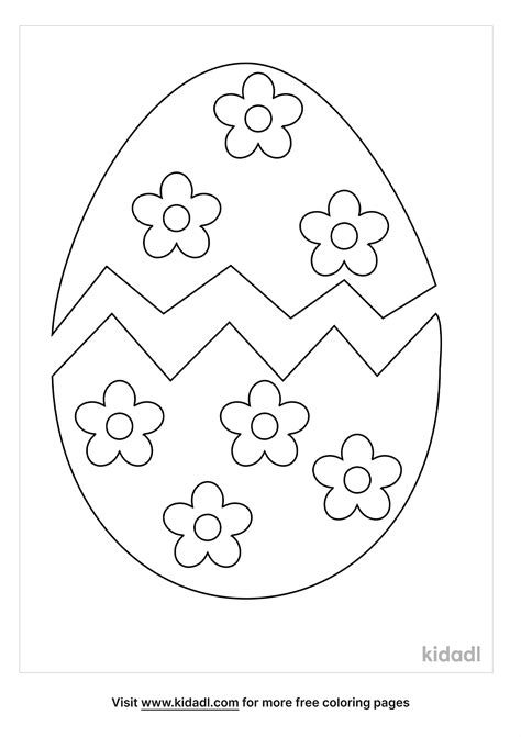 Free Cracked Easter Egg Coloring Page Coloring Page Printables Kidadl