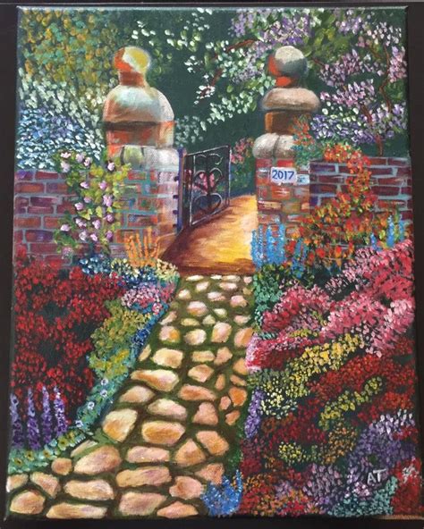 Anna Painted Rose Garden Gate Stunning Painting Easy Paintings