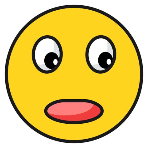 Terkejut Emoticon Emoji Ikon Di Emojis Colored Outlined