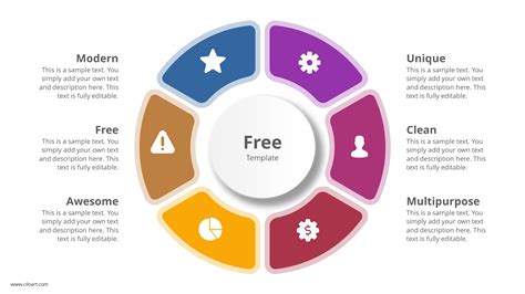 Free 6 Step Circle Diagram Powerpoint Templates Design Ciloart