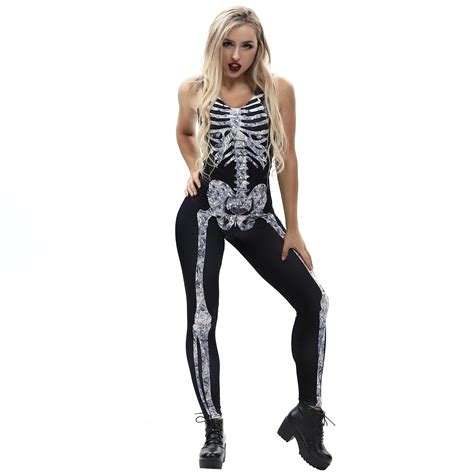 2018-halloween-costumes-for-women-plus-size-print-skull-cosplay-costume-women-s-body-suits