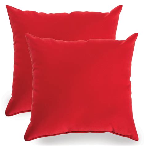 Red Indooroutdoor Throw Pillow Set Of Twoessentials By Dfo