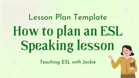 How To Plan An Esl Speaking Lesson In Less Than 10 Steps Lesson Plan