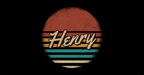 Henry Vintage Text Henry Sticker Teepublic