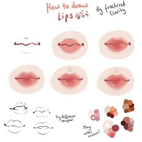 How To Draw Anime Lips Tutorial Desenhos Boca Desenho De L Bios