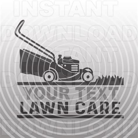 Push Lawn Mower Svg Filelawn Mowing Logo Svglawn Care Logo Etsy