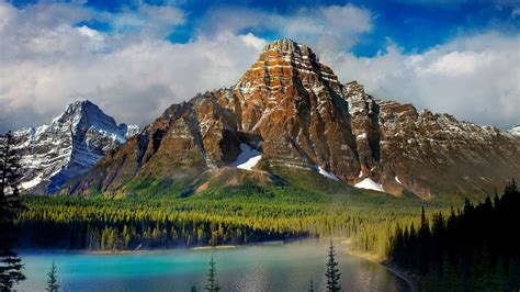 Download Wallpaper 1366x768 Beautiful Scenery Mountains Lake Nature