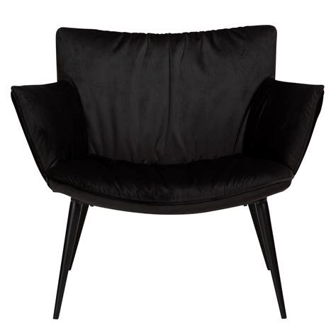 JOIN Lounge Chair Black Conical Metal Legs