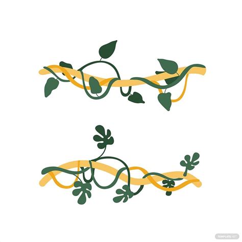 Vine Leaves Vector In Illustrator Svg Png Eps  Download
