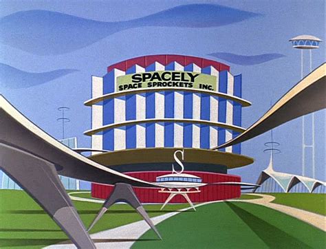 The Spacely Sprockets Building The Jetsons Vintage Cartoon Old