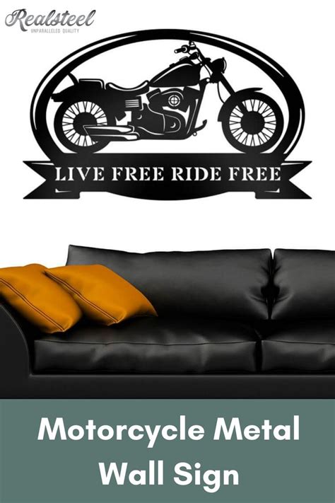 Motorcycle Monogram Wall Signs Metal Wall Sign Steel Art