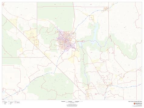 Clark County Nevada Zip Codes By Mapsherpa The Map Shop