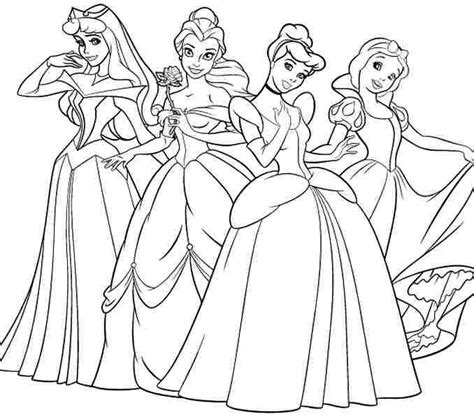 Gambar Mewarnai Disney Princess