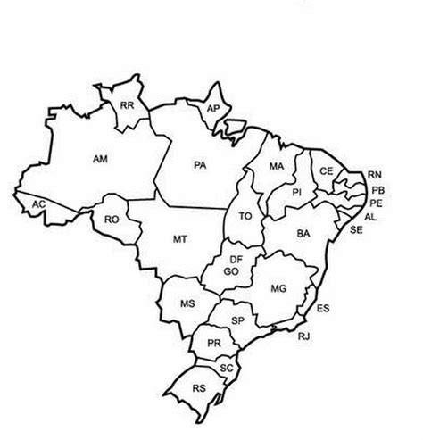 Mapa Do Brasil Para Imprimir E Colorir ENSINO