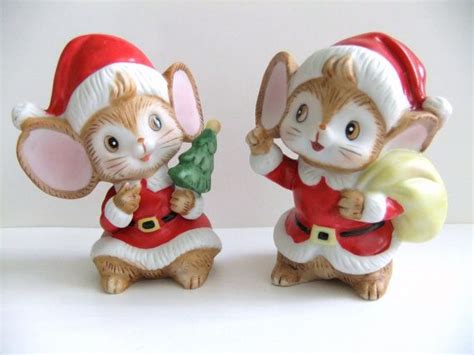 According to german folklore, they are a sign of good luck and serve as. Vintage Christmas Mice Figurines, Christmas Decoration ...