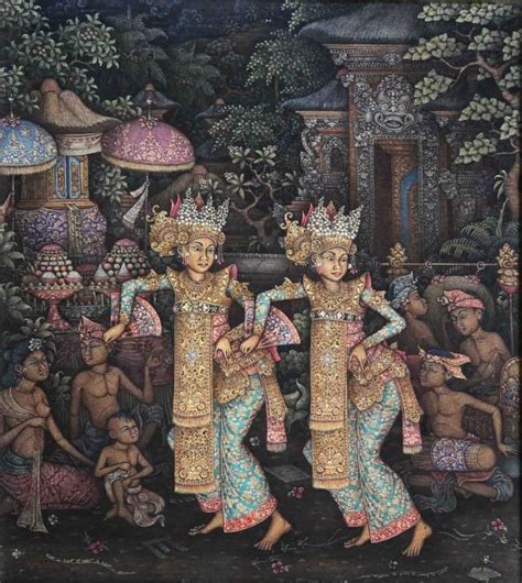 Balinese Paintings For Sale Ilustrasi Karakter Painting Orang Bali