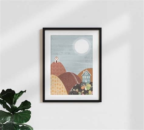 Wall Art Colourful Landscape By Katherine Blower Premium Poster A4