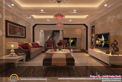 Interior Design Of Living Room Dining Room And Kitchen Indian House