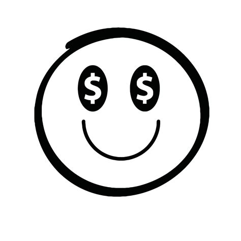 Emoji Money Eyes Face With Smile 4903817 Vector Art At Vecteezy