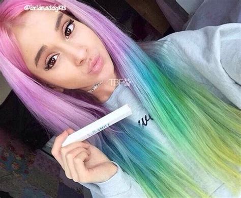 Rainbow Hair ️ Arianadogi93 👈🏻 Cool Hair Color Multicolored Hair