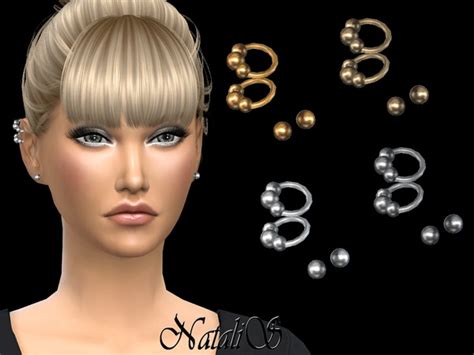 Multiple Ear Piercing Beaded Set By Natalis At Tsr Sims 4 Updates