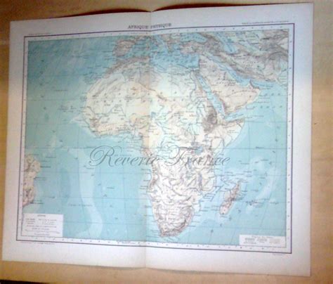 Antique Map Of Africa Physical 19th Century Large Map Of Africa 1890
