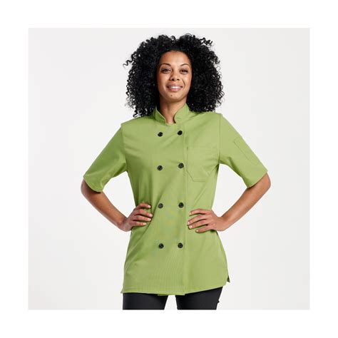 Women’s Short Sleeve Primary Plastic Button Chef Jacket 4465 Chefwear