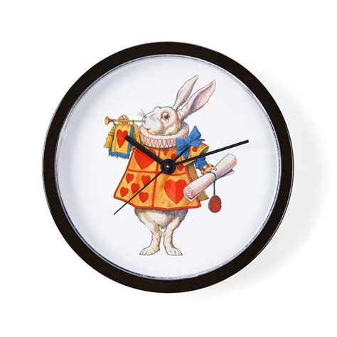Alice The White Rabbit Wall Clock By Wonderlandshop
