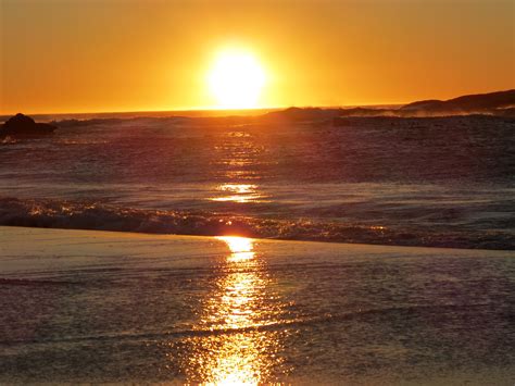Sunset On The Beach In Cape Town South Africa Image Free Stock Photo