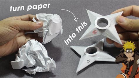 Easy Diy How I Make Realistic Paper Ninja Star Shuriken And Turn It