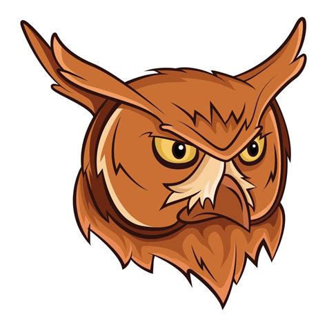 Owl Head Illustration 16674412 Vector Art At Vecteezy