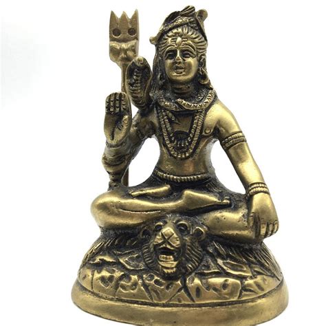 Handcrafted Brass India God Lord Shiva Siva Holding Trishul Etsy