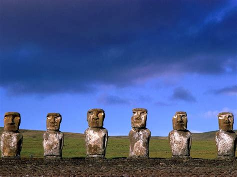 Moai Easter Island Beautiful Sky Wallpaper Free Top Wallpapers