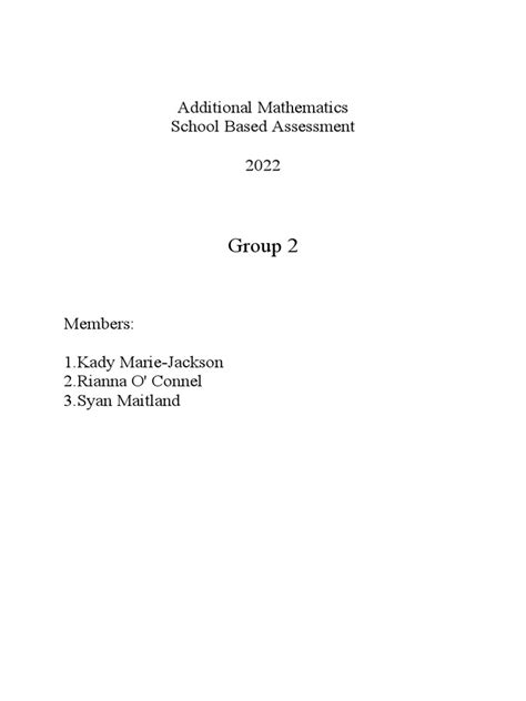 Additional Mathematics Sba 2022 Pdf Educational Technology Survey