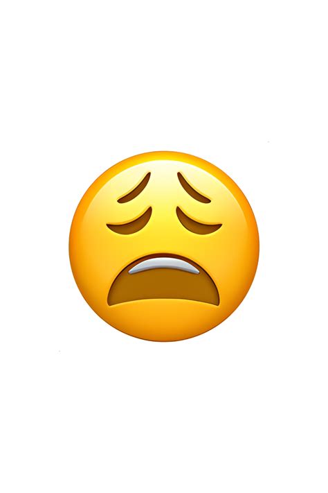 😩 Weary Face Emoji Emoji Apple Emojis Scared Face Emoji