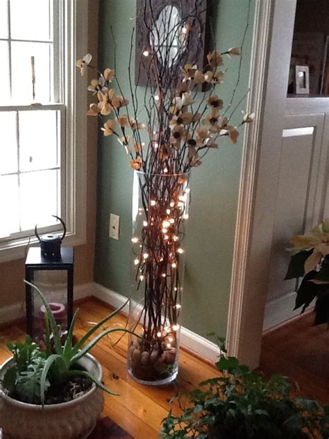 Pin By Janice Wallop On Home Decorating Floor Vase Decor Glass Vase Decor Christmas House Lights