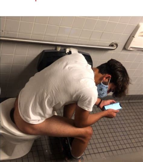 Trendy Hot Young Twink On The Toilet