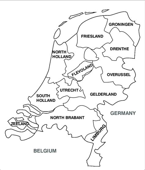Map Of The Provinces Of The Netherlands Download Scientific Diagram