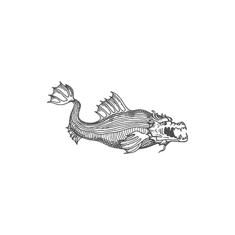 Dragon Fish Drawing