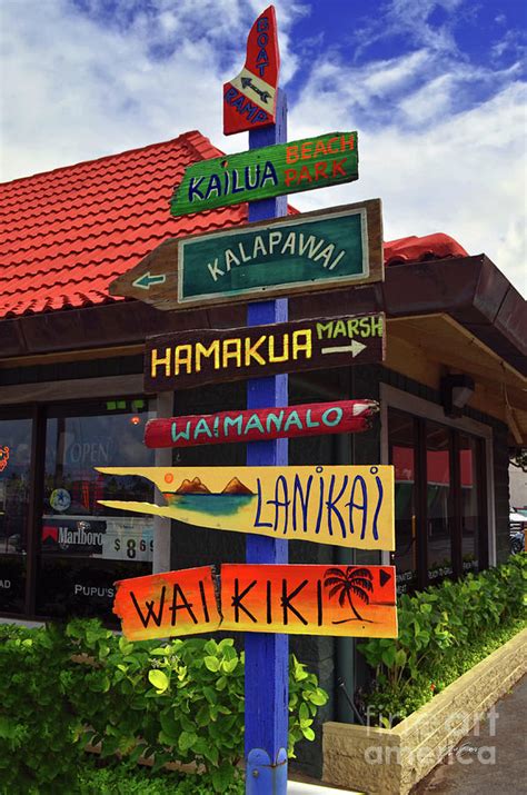 Lanikai Kailua Waikiki Beach Signs Photograph By Aloha Art Pixels