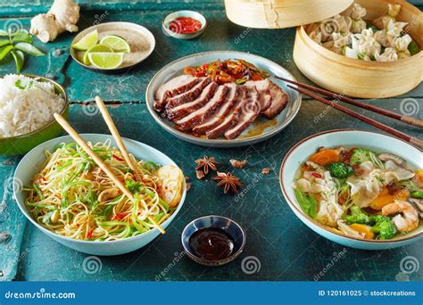 Chinese Regional Cuisine With Assorted Dishes Stock Image Image Of