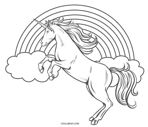 Unicorns and rainbows printable coloring page. Free Printable Rainbow Coloring Pages For Kids