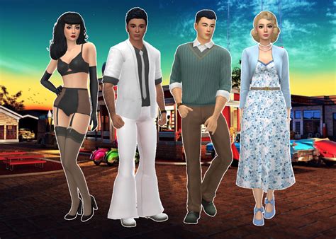 Mmcc And Lookbooks Sims 4 Clothing Sims 4 Sims 4 Decades Challenge